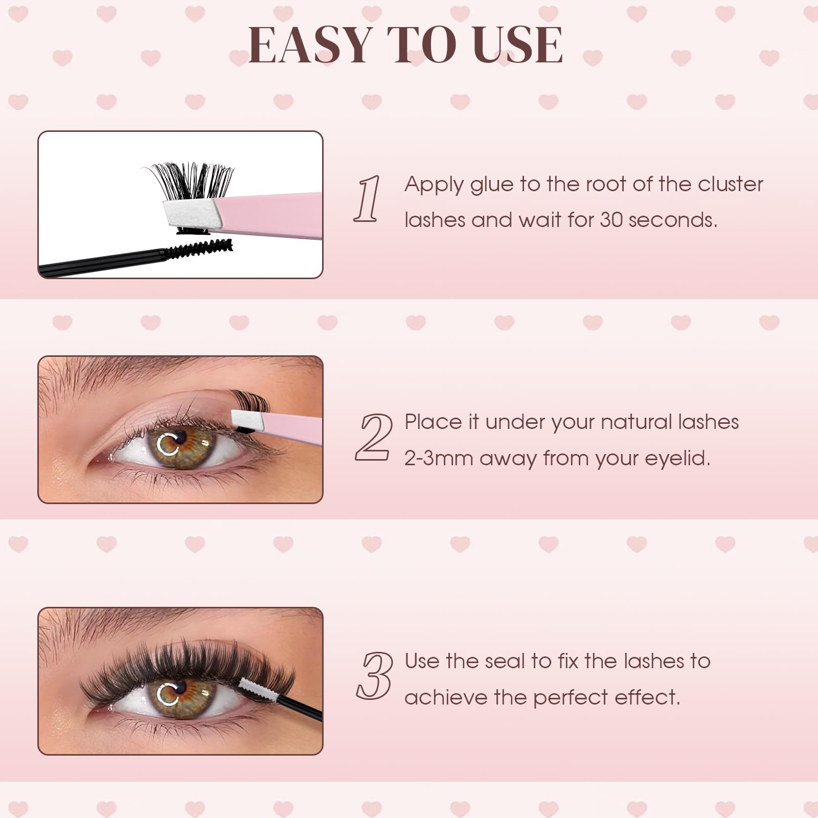 Lash clusters suitable for daily makeup and events