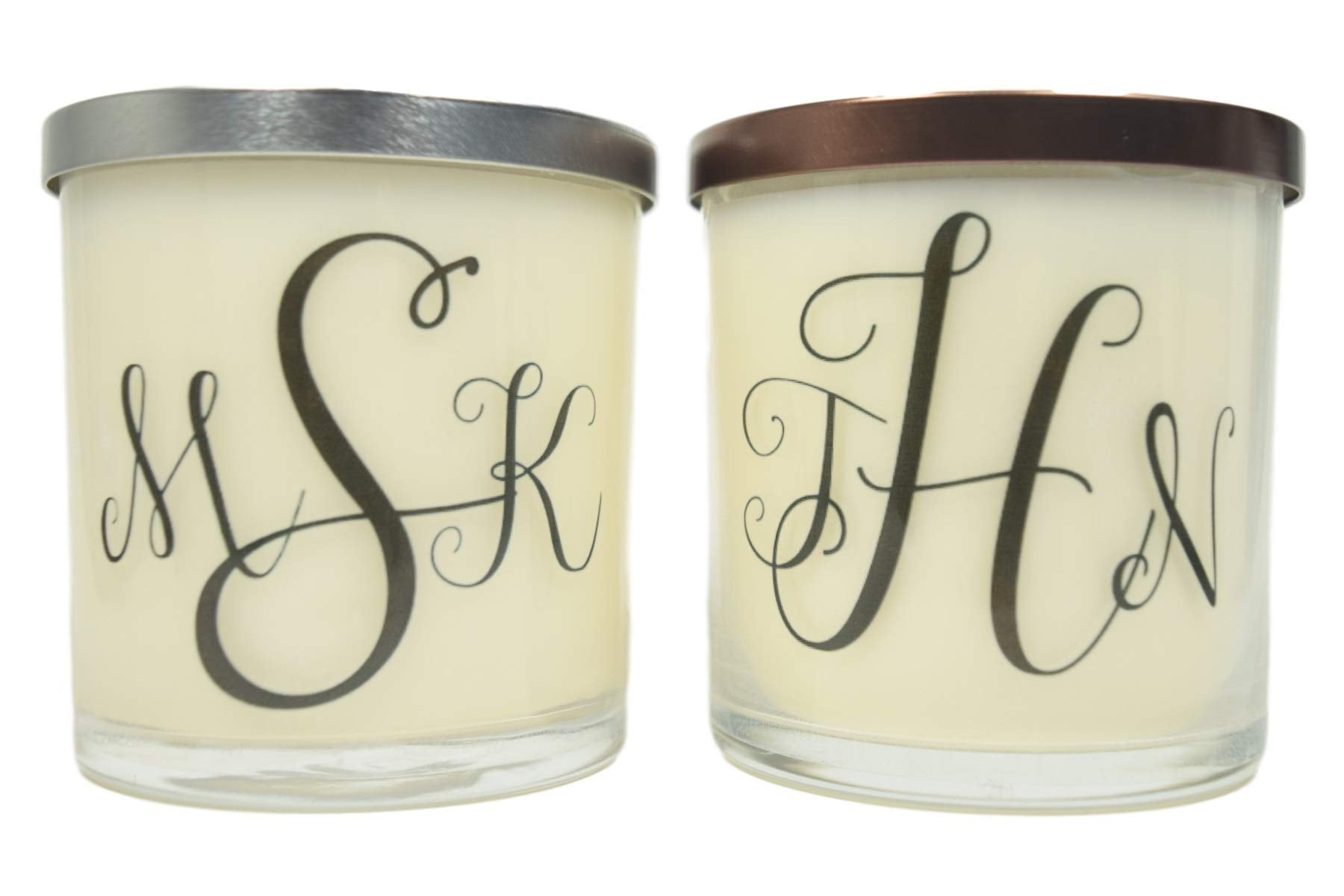 12 oz glass jar soy candle with tin lid