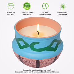 Cotton wick with natural soy wax candle
