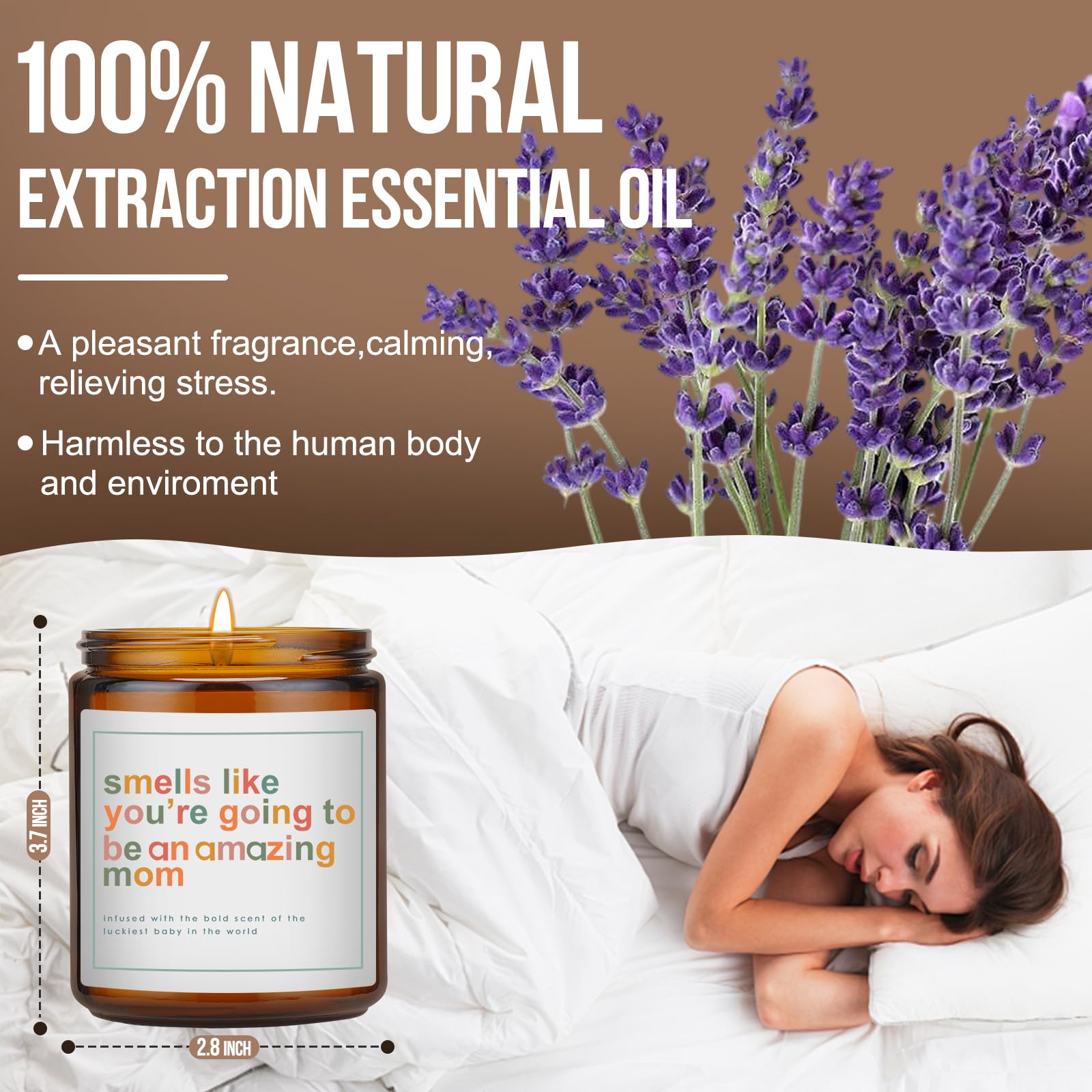 Lavender candle suited for yoga office or meditation