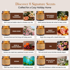 100% natural soy wax with lead-free wicks for clean burn