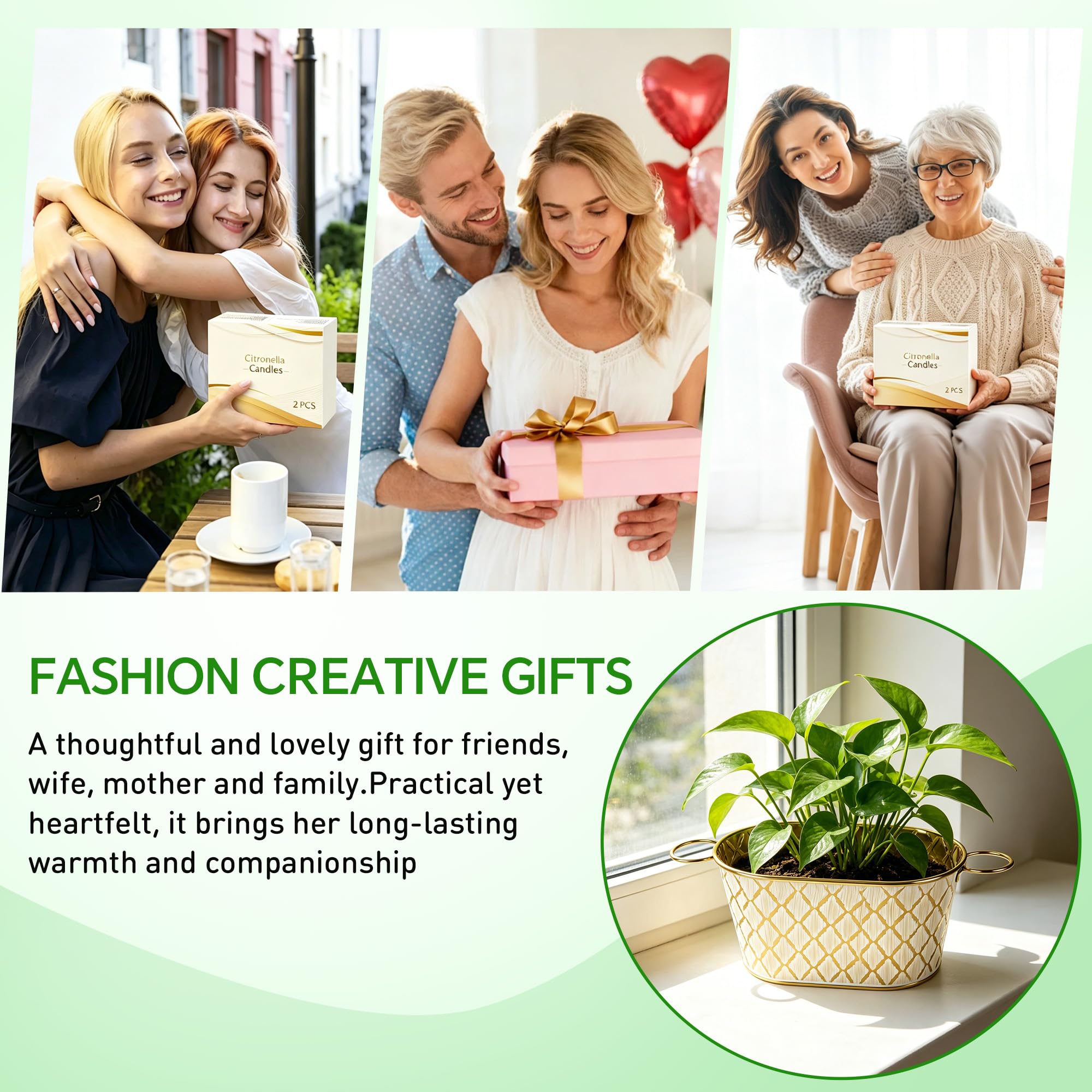 Natural soy wax citronella candle outdoor