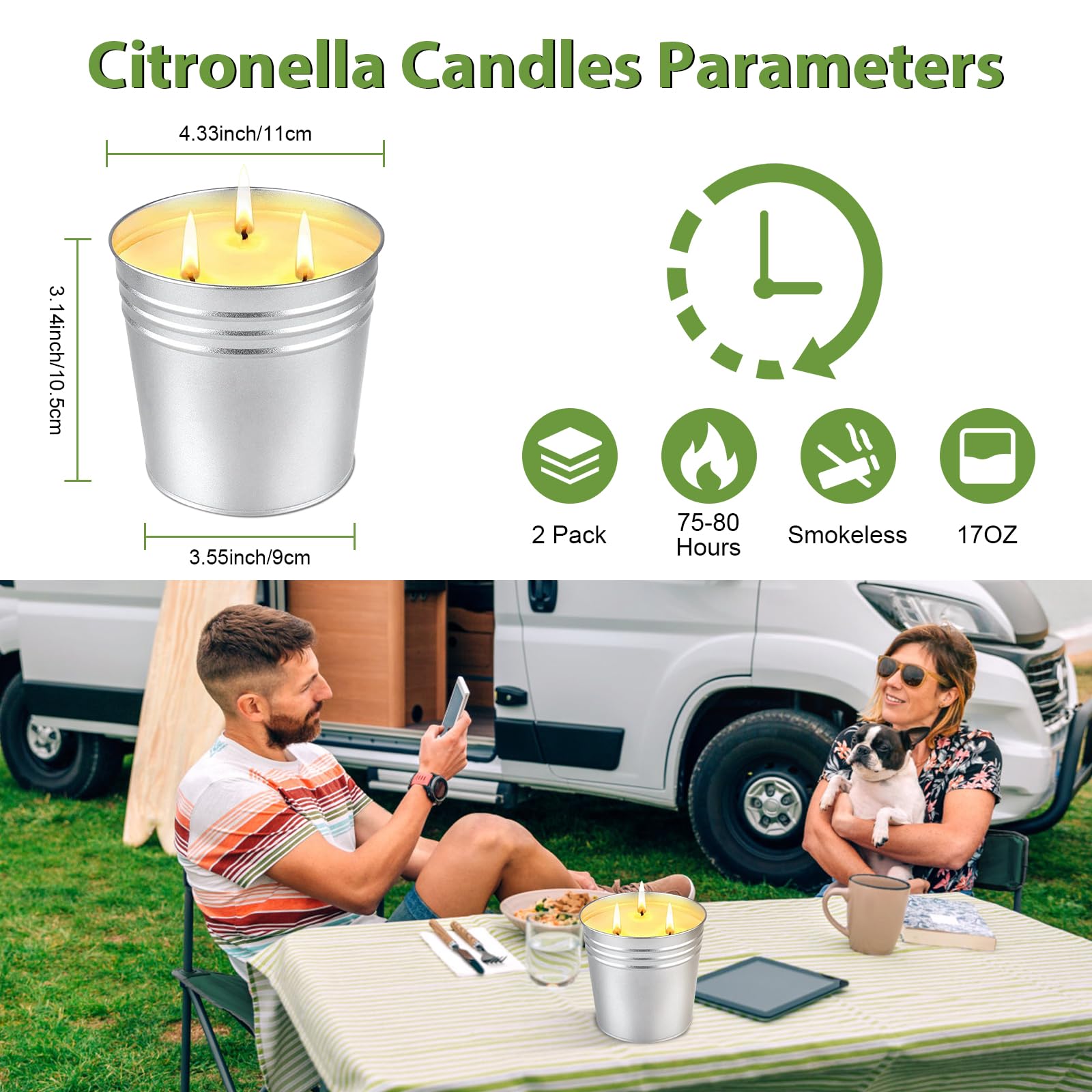Lead-free cotton wick candle in metal tin