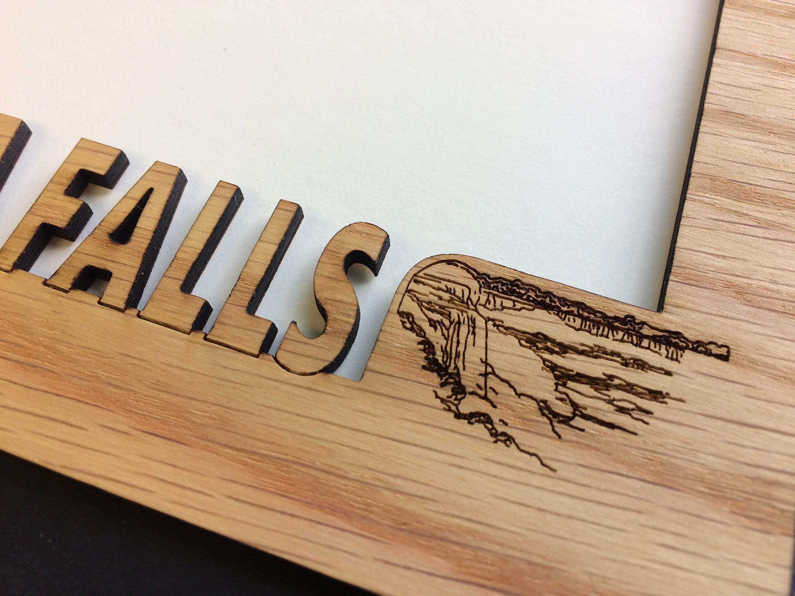 Frame with natural stain finish and glass