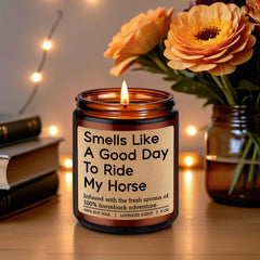 Natural wax candle with cotton wick