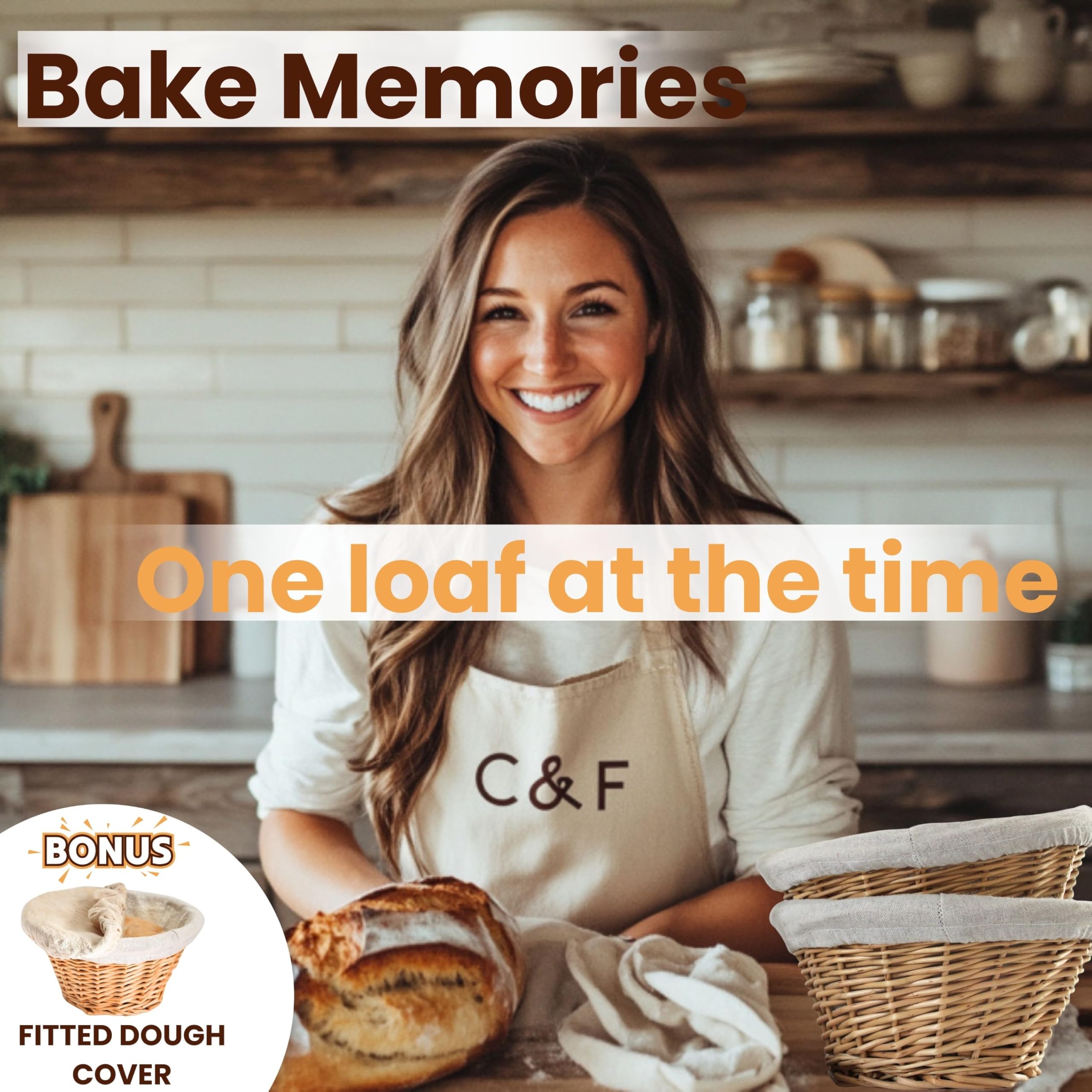 Natural wicker proofing kit for artisan baking