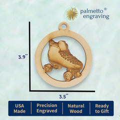 Natural wood ornament handmade in the USA