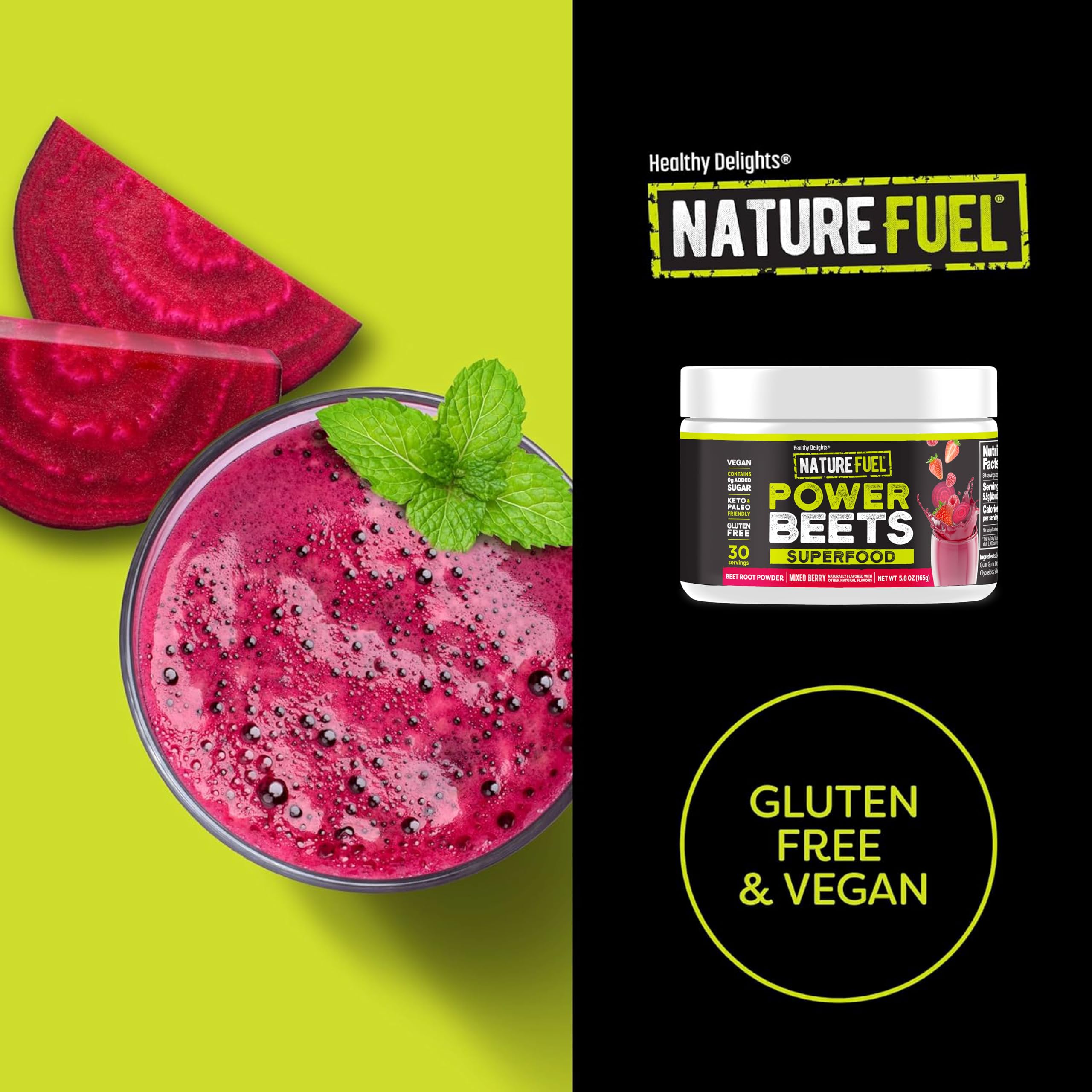 Nature Fuel Power Beets vegan beet juice powder container