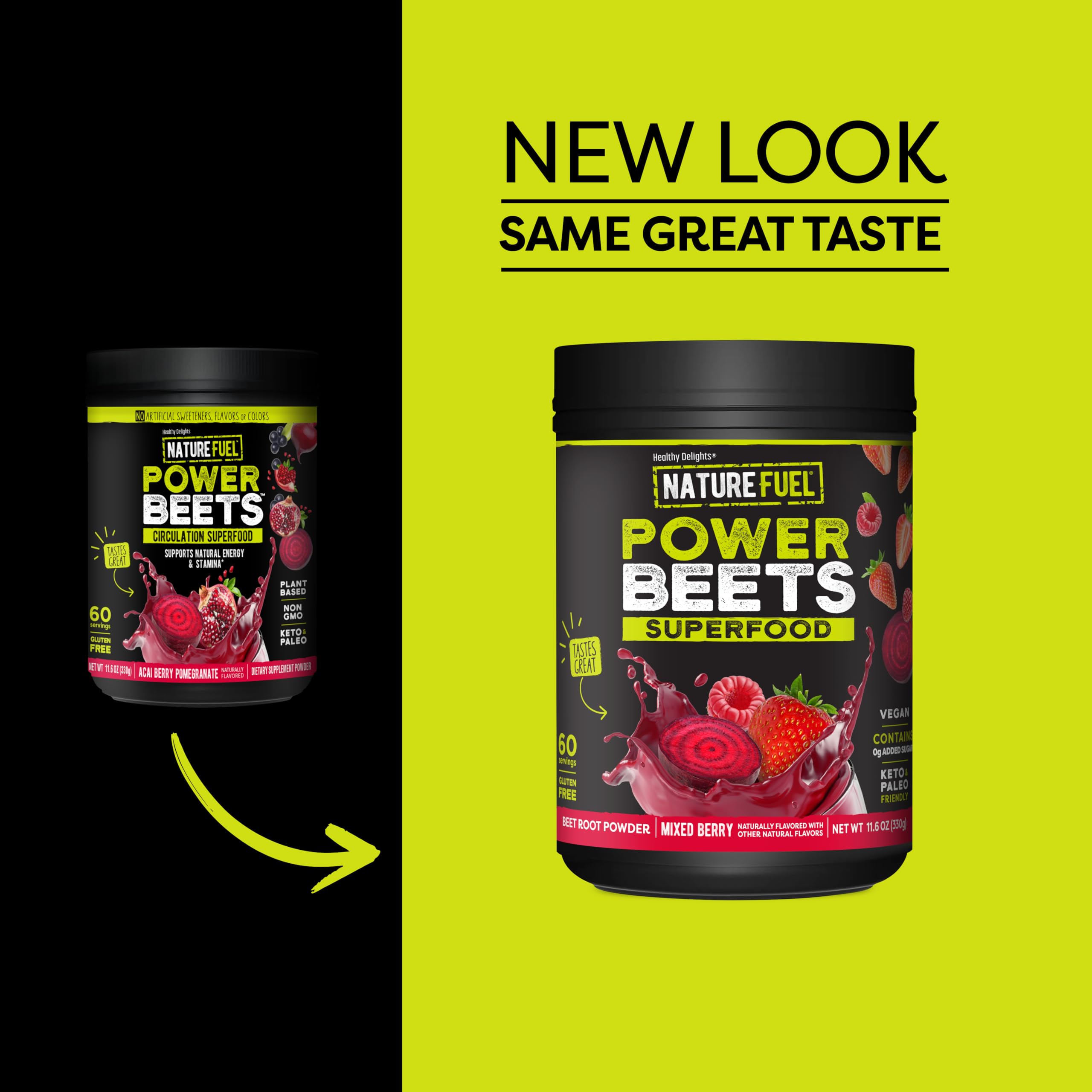 Power Beets Powder SlimFast mixed berry flavor 60 servings
