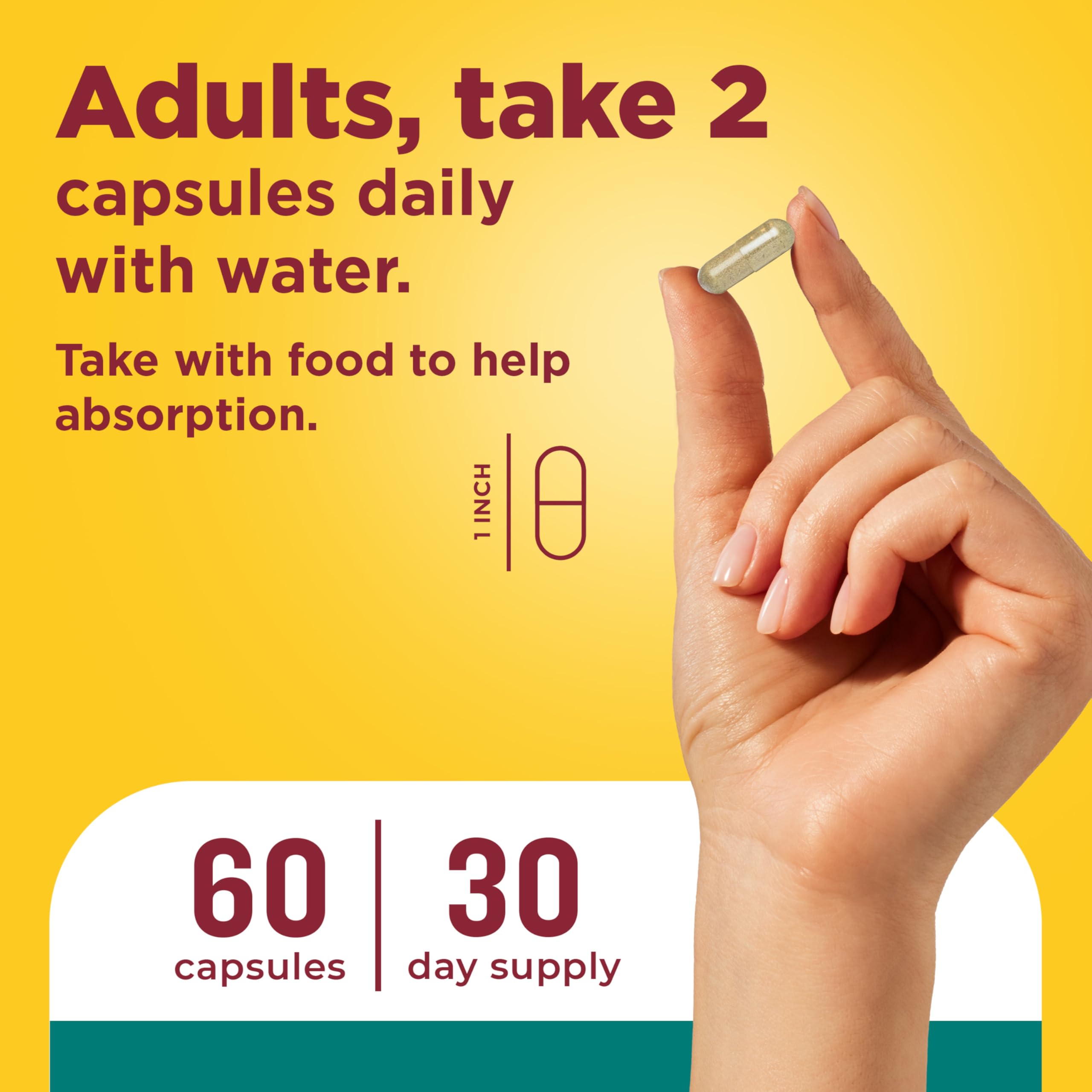 Nature Made Ashwagandha Reishi capsules 60 count packaging