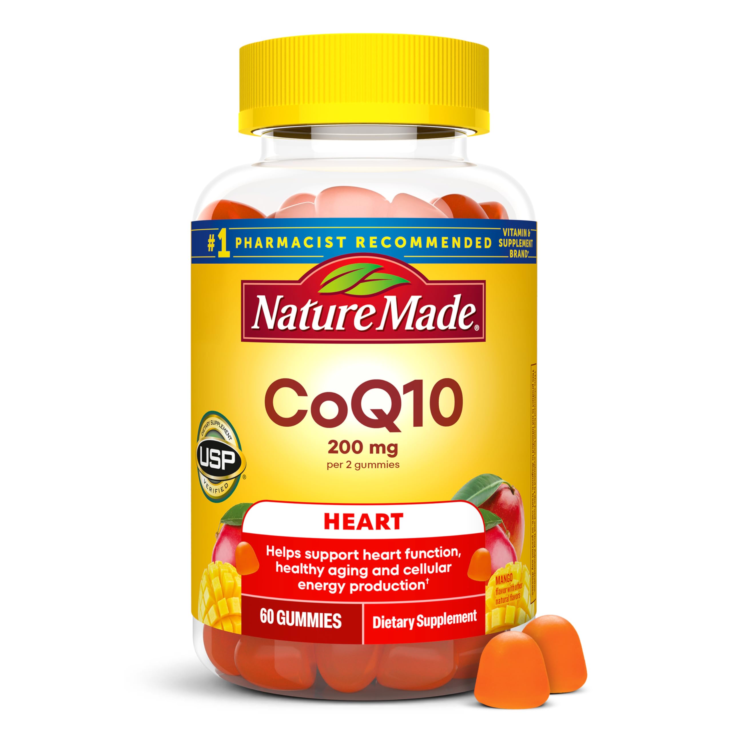 Nature Made CoQ10 200 mg Gummies 60 count bottle