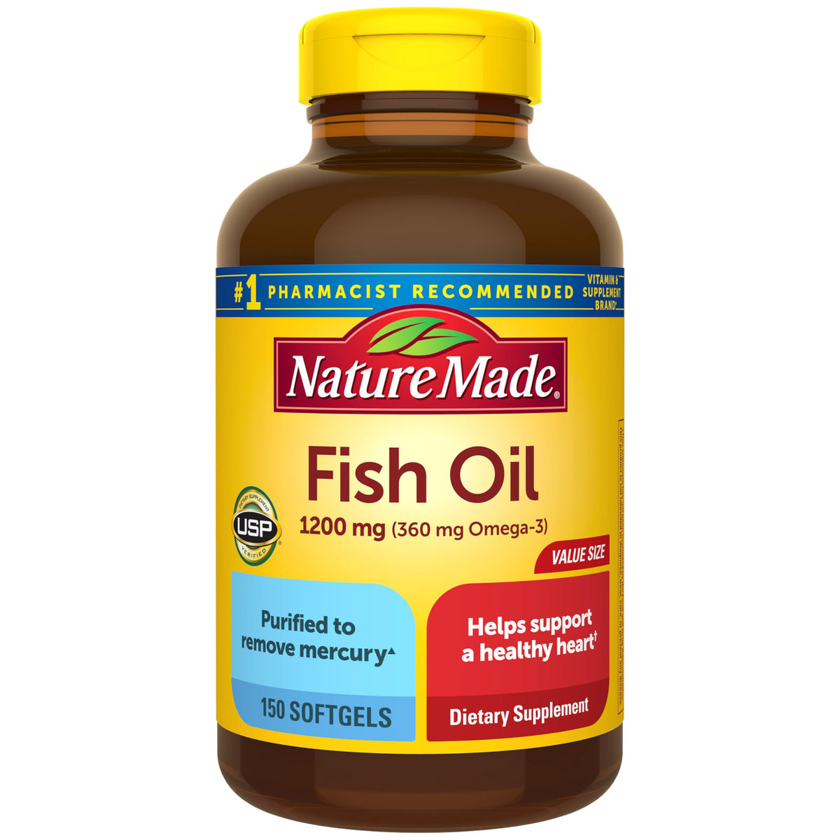 Nature Made Fish Oil 1200 mg Softgels bottle