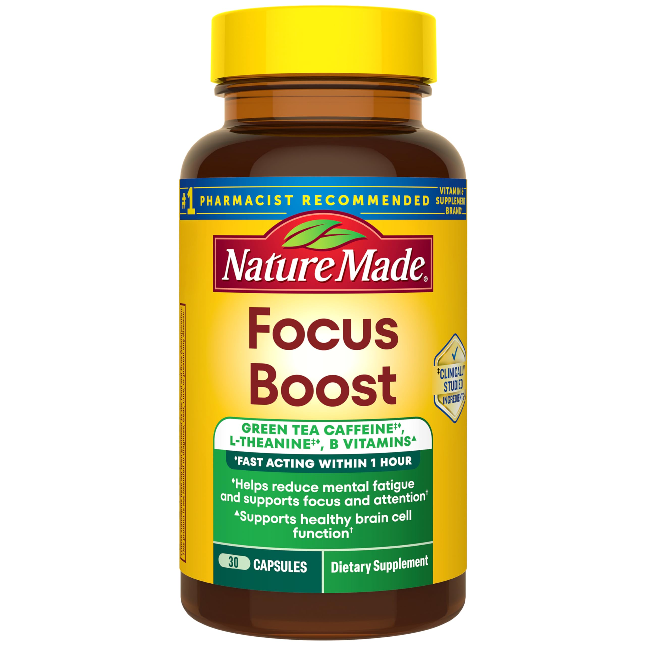 Bottle of Nature Made Focus Boost Capsules 30 count