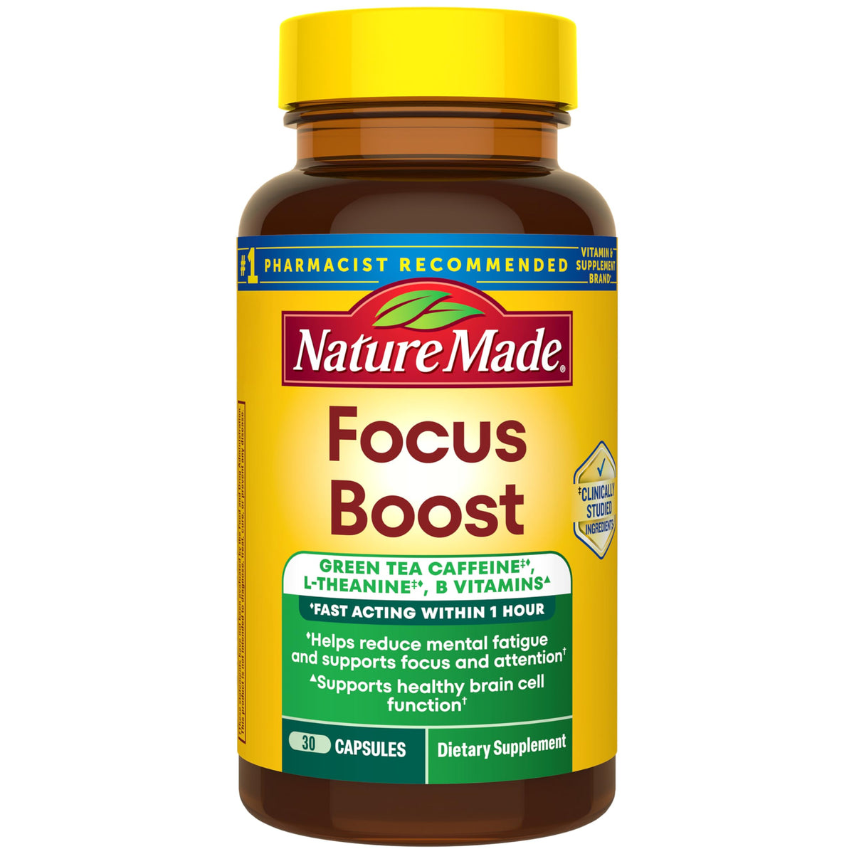 Bottle of Nature Made Focus Boost Capsules 30 count