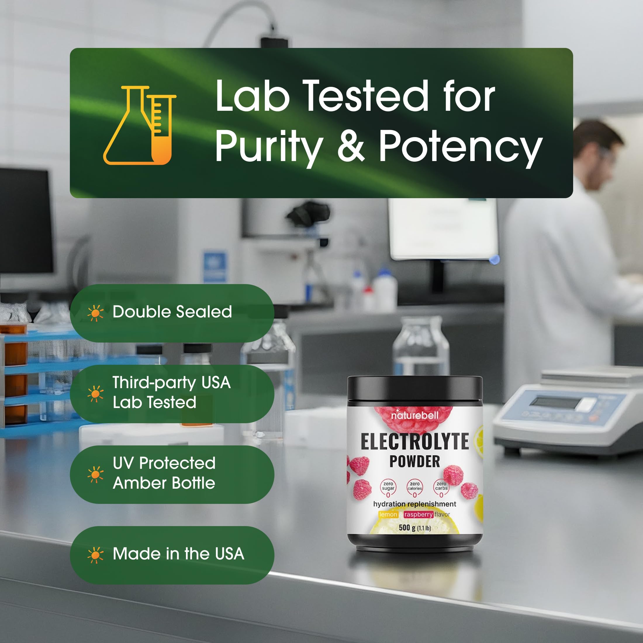 Non-GMO ingredients claim for NatureBell Electrolytes Powder