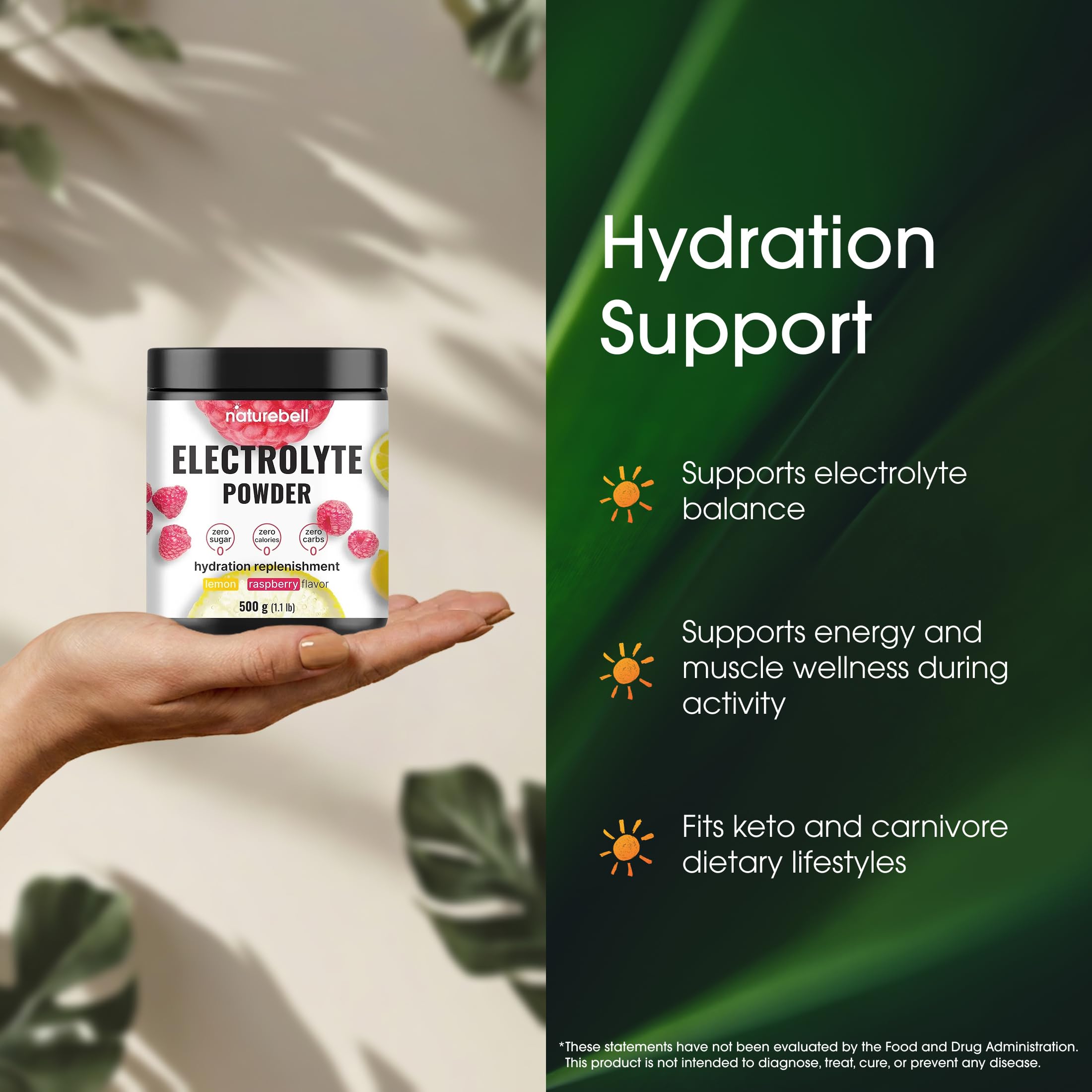 Raspberry flavor variant of NatureBell Electrolytes Powder