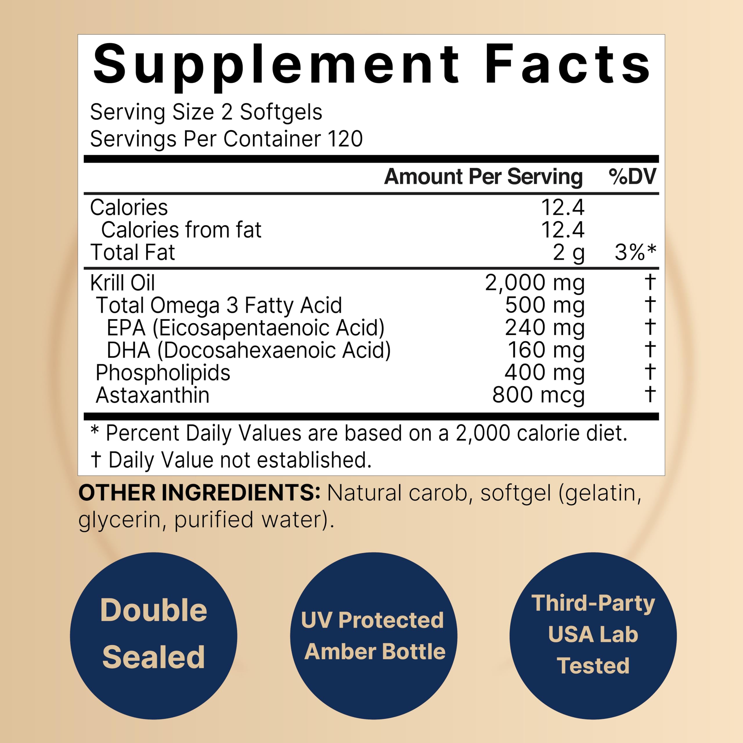 Antarctic Krill Oil 2000mg 240 Softgels packaging