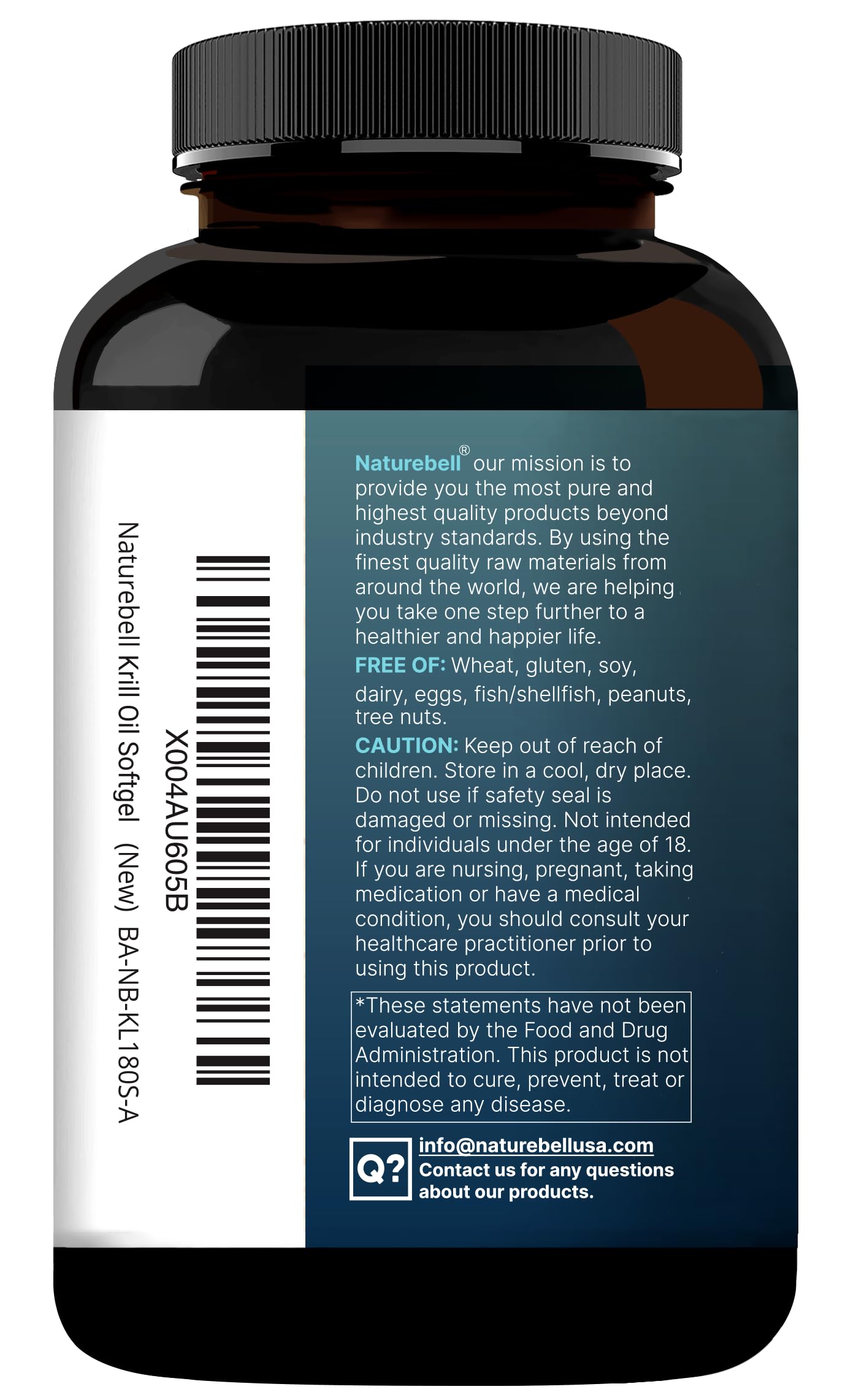 Krill Oil 2000mg 240 Softgels NatureBell ingredients