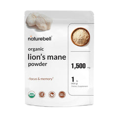 NatureBell Organic Lion’s Mane Powder 1500mg 1lb container