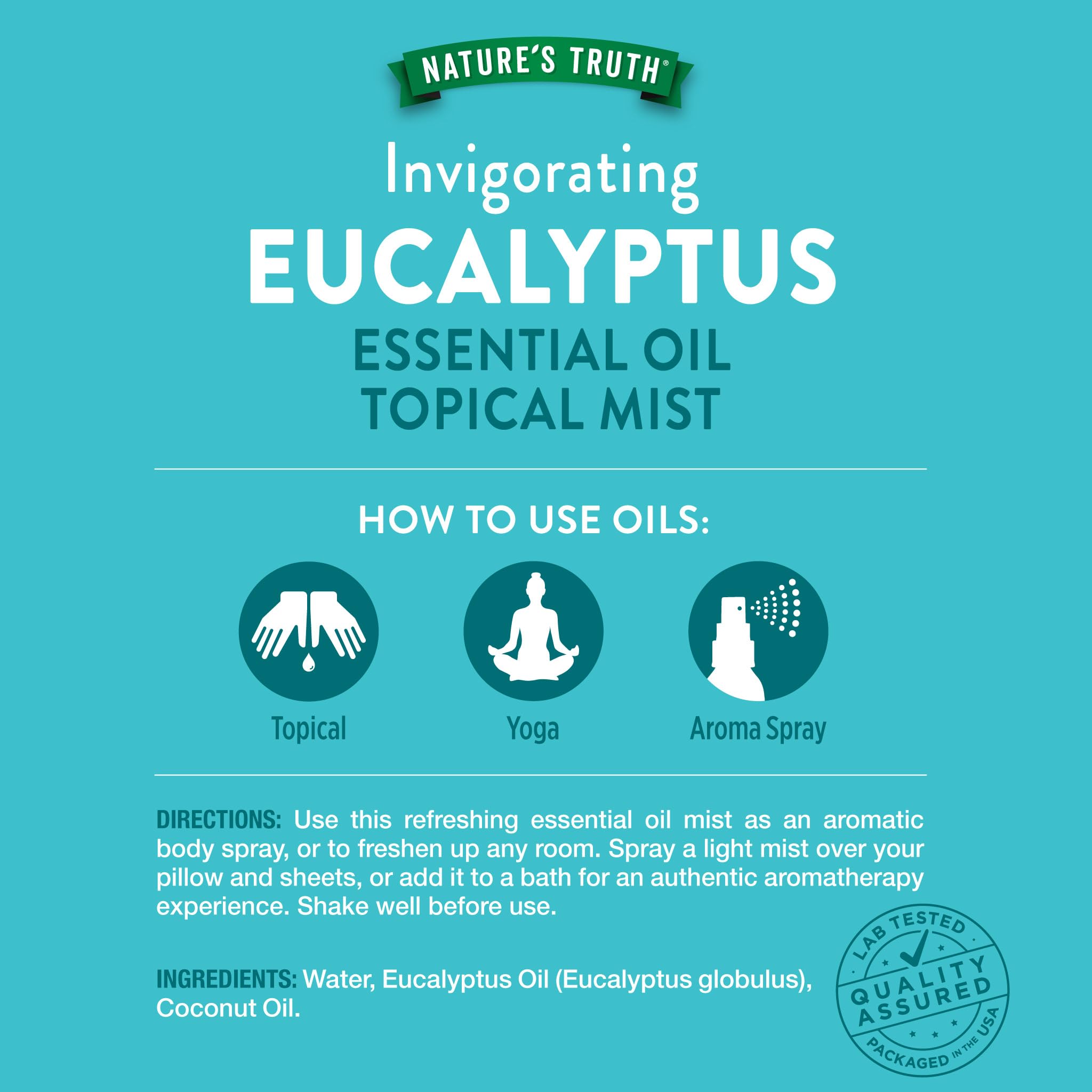 Eucalyptus essential oil spray Nature's Truth botanicals