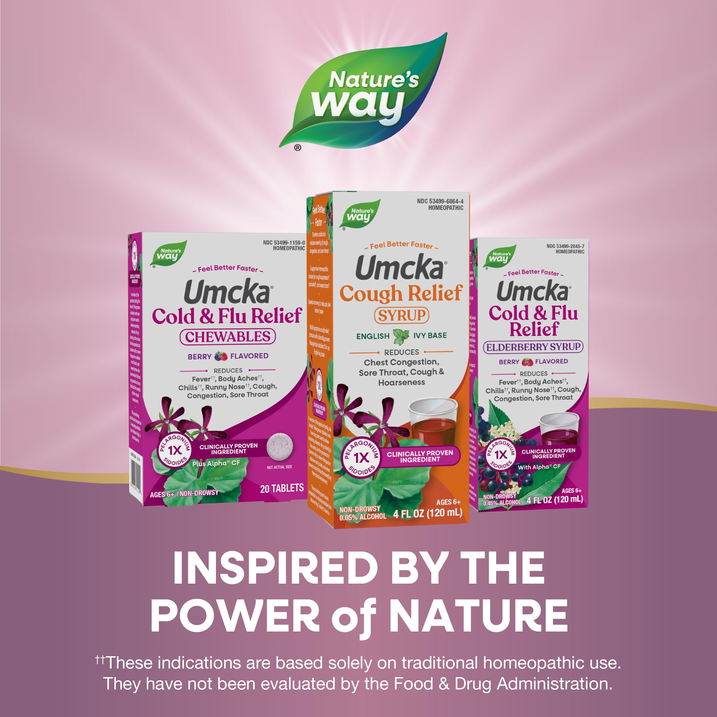 Nature's Way brand heritage and natural wellness messaging on packaging