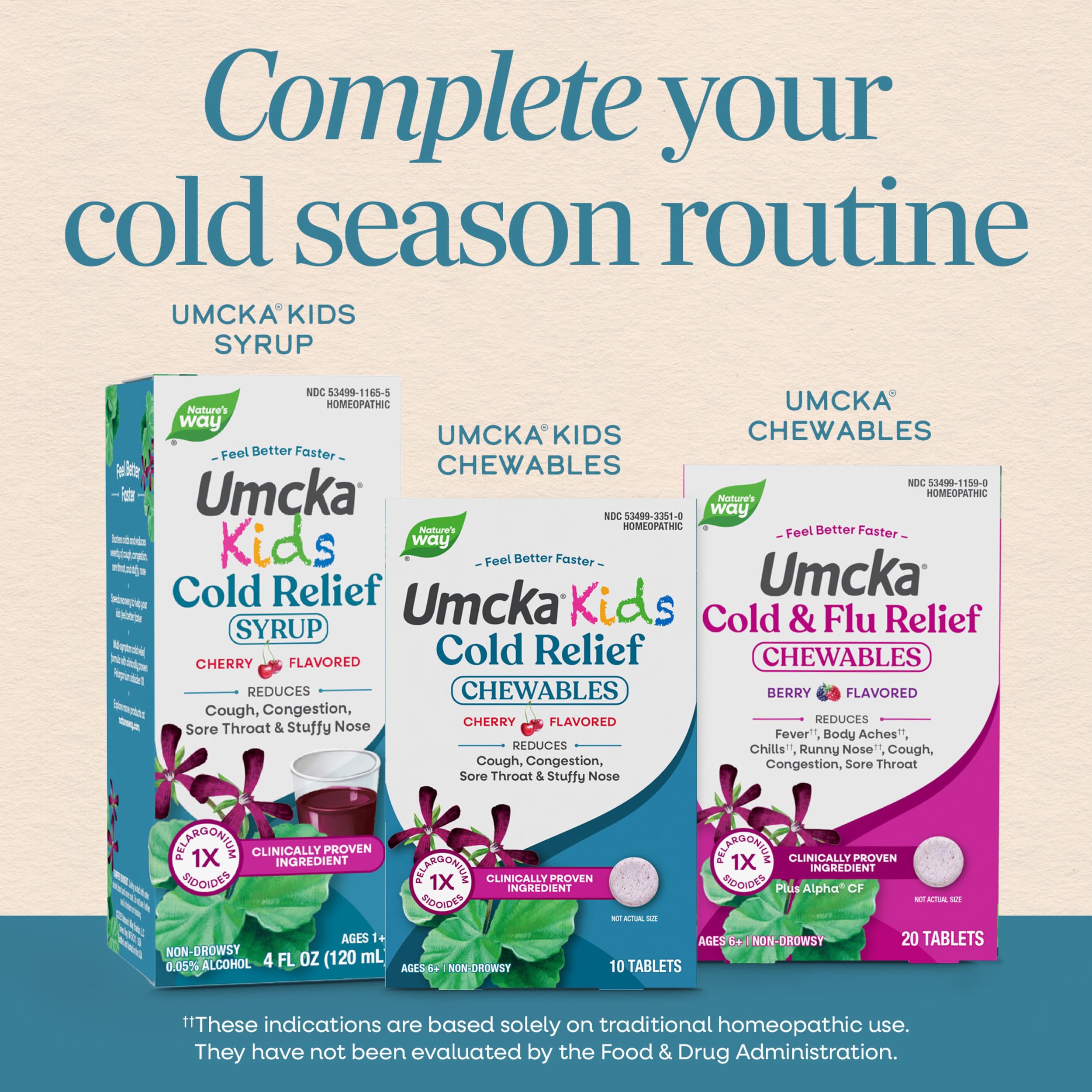 10 count carton of Nature's Way Umcka Kids chewables