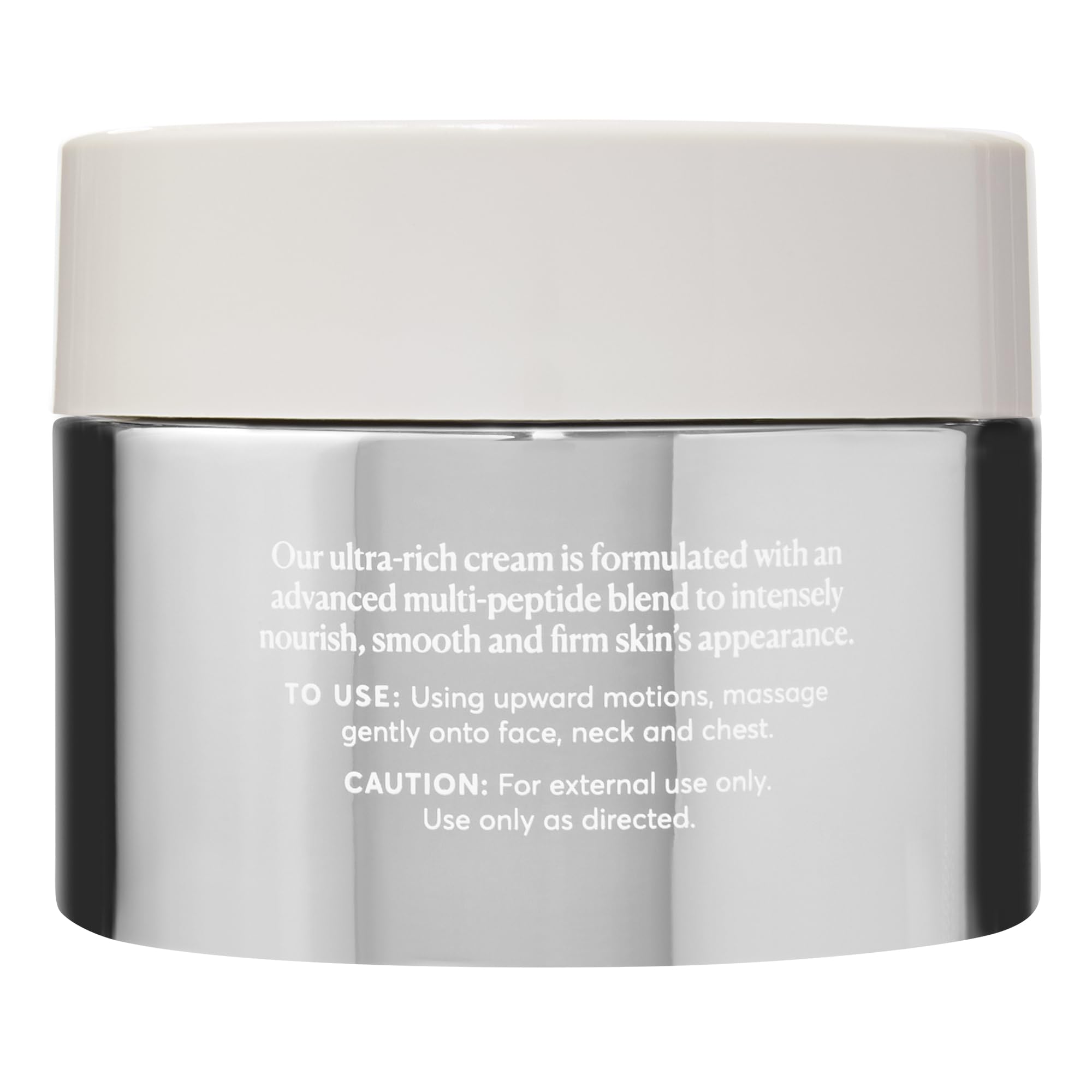 Nourishing face cream packaging with peptide blend