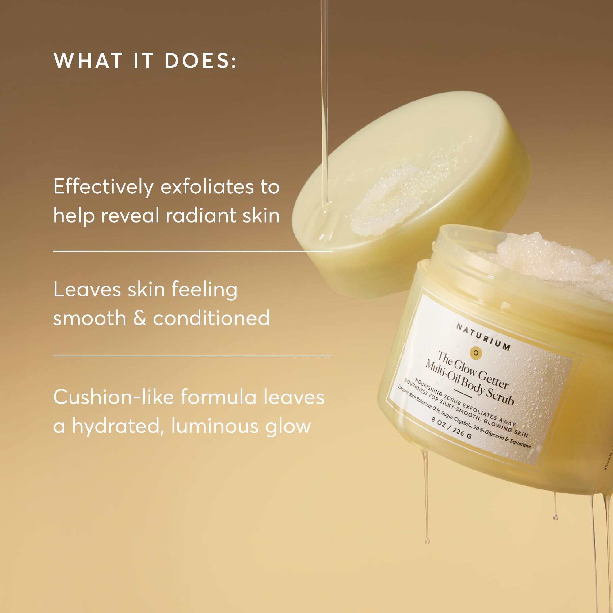 Safflower rosehip jojoba sea buckthorn oils in Naturium scrub