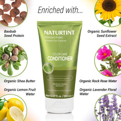 Plant-enriched Naturtint conditioner bottle formula label