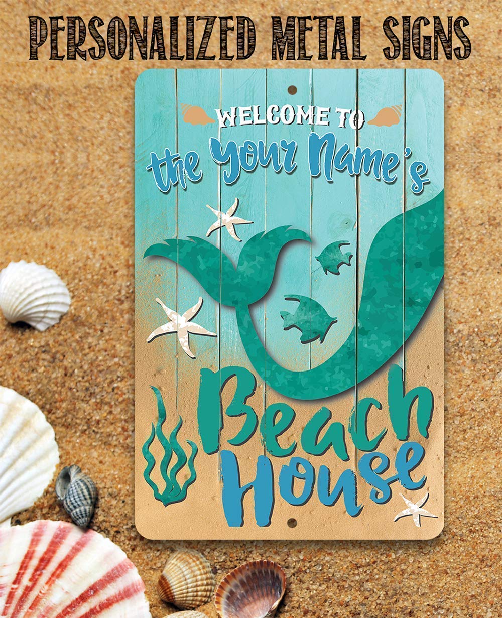 Durable aluminum beach sign epoxy ink 8x12