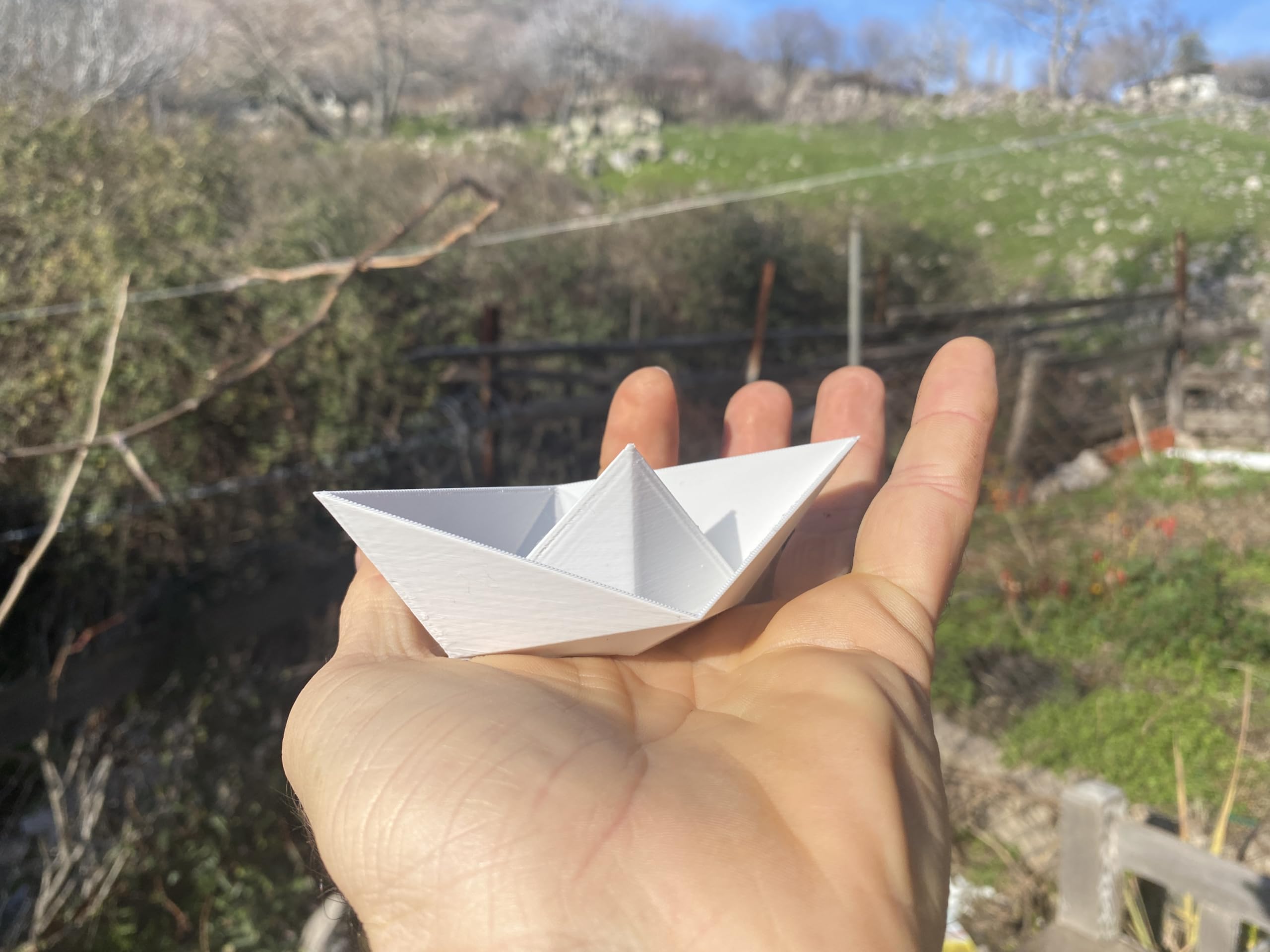 Nautical themed decor paper boat figurine