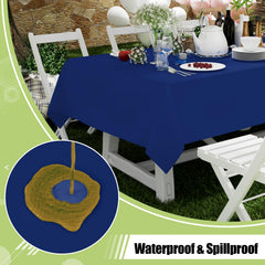 Navy round table cloth 84 inch disposable