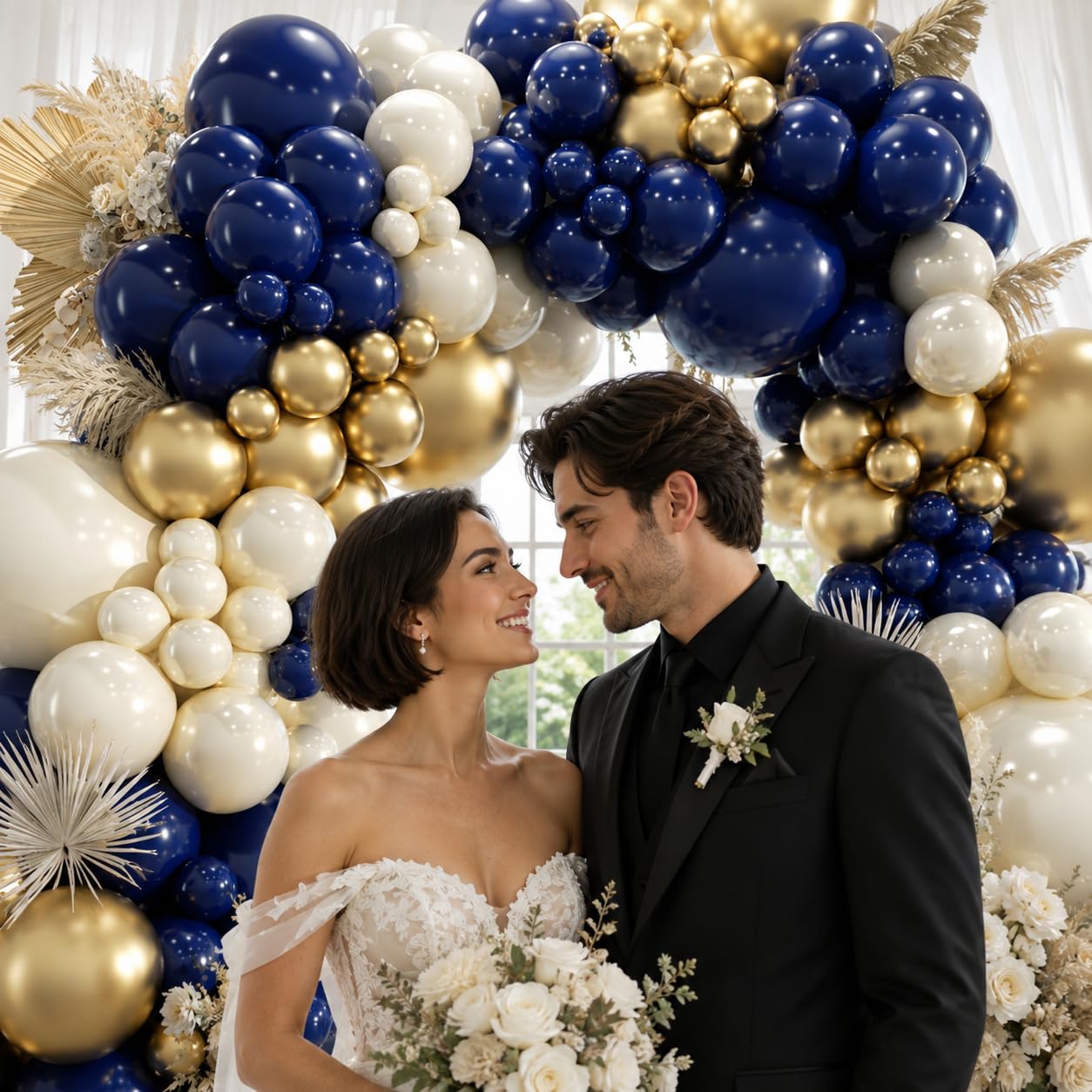 Navy blue 10 inch balloons 45 count included in kit