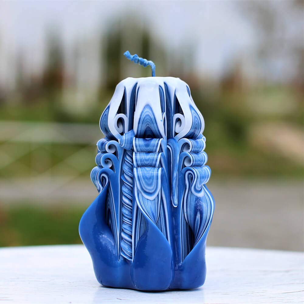 Approx 5.1 inches tall and 11-12 oz weight candle