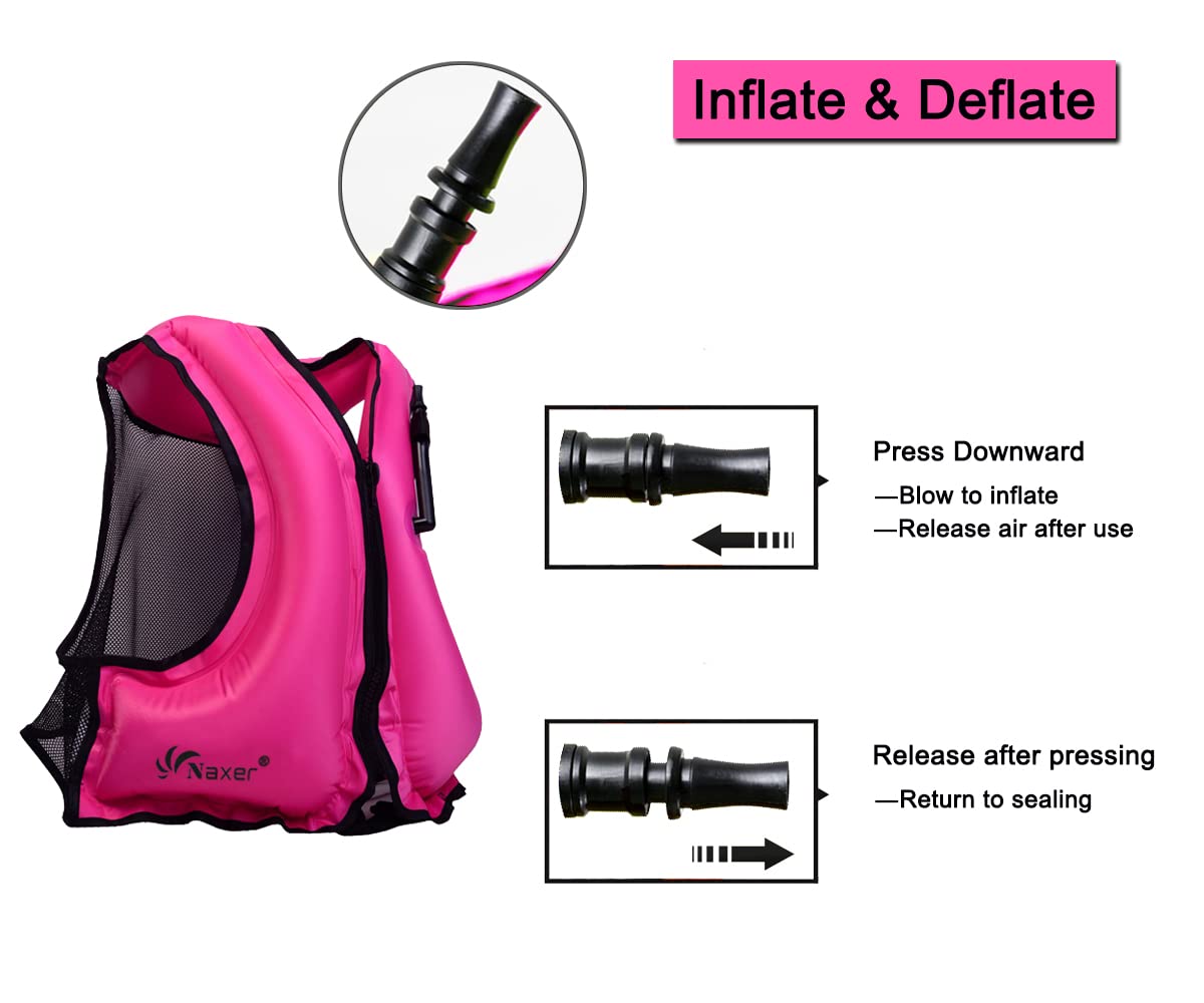 NAXER inflatable buoyancy jackets lightweight 0.8 lbs concept