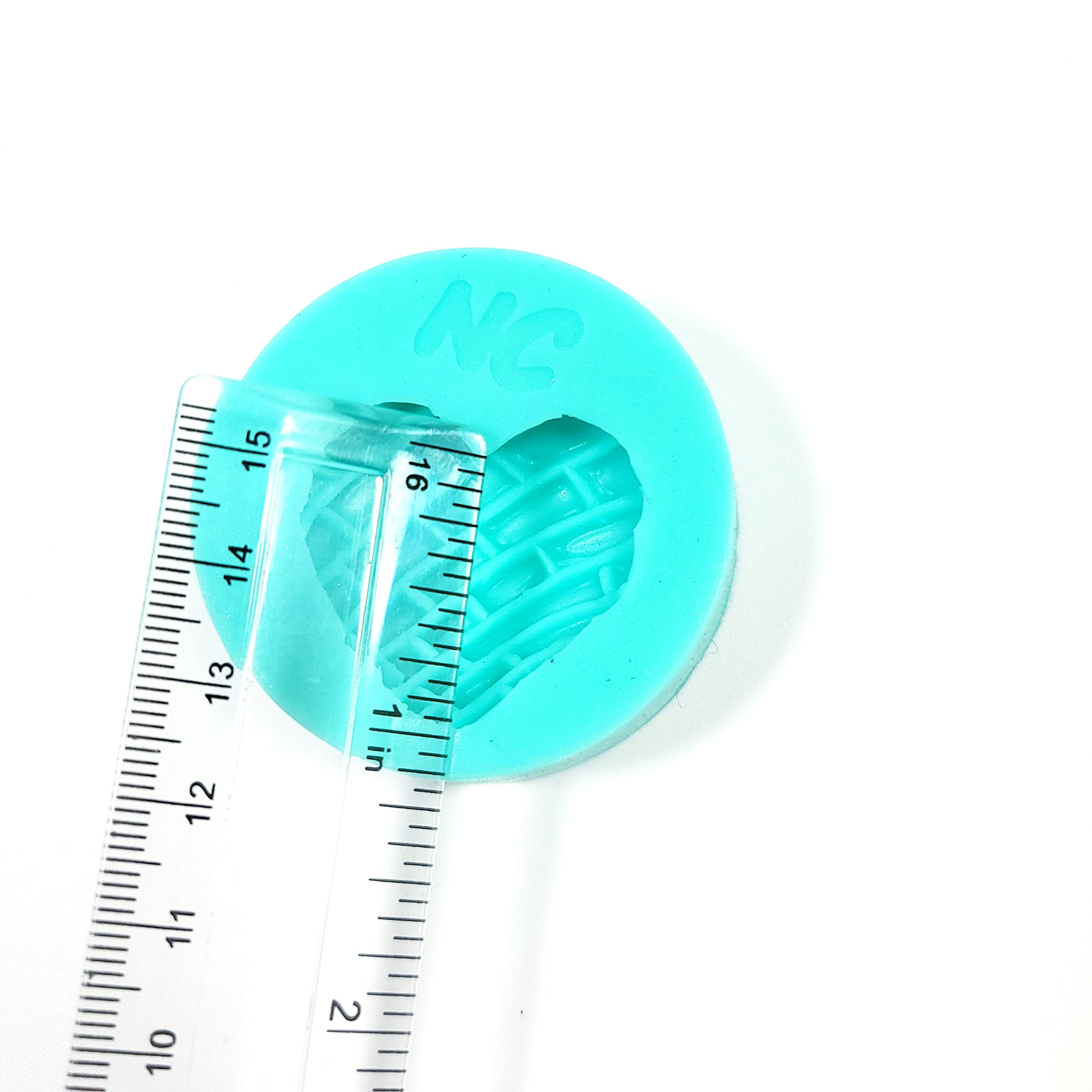 Flat back silicone mold for stable casting Concha bread heart