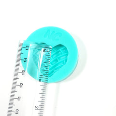 Flat back silicone mold for stable casting Concha bread heart