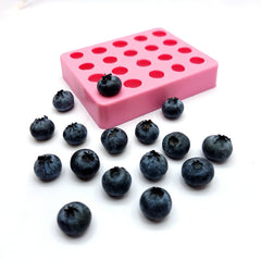 Realistic blueberry fruit mold for wax and soap