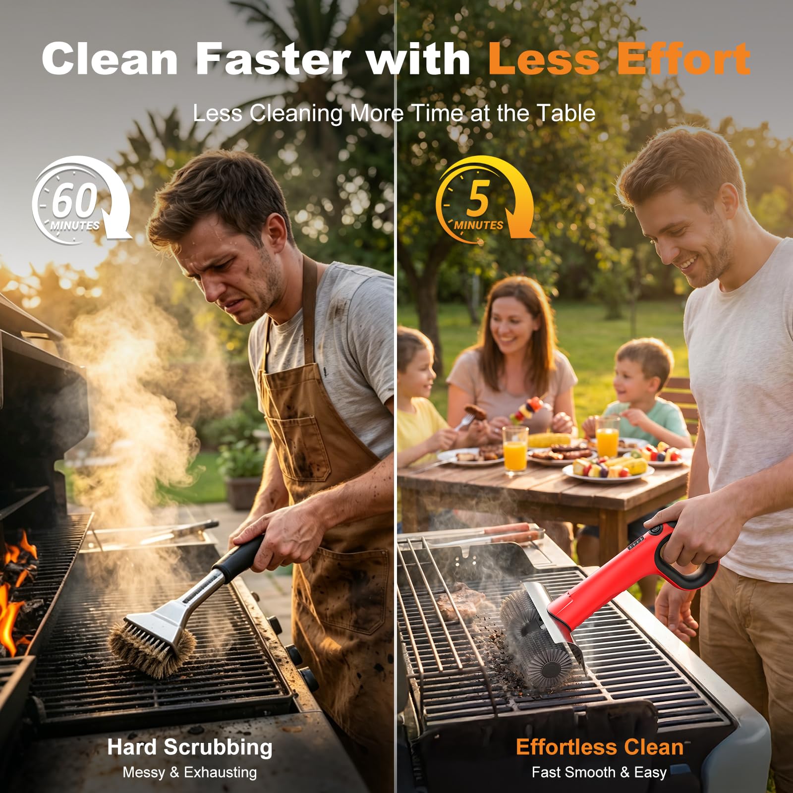 Forward and reverse rotation on NeatLt grill brush