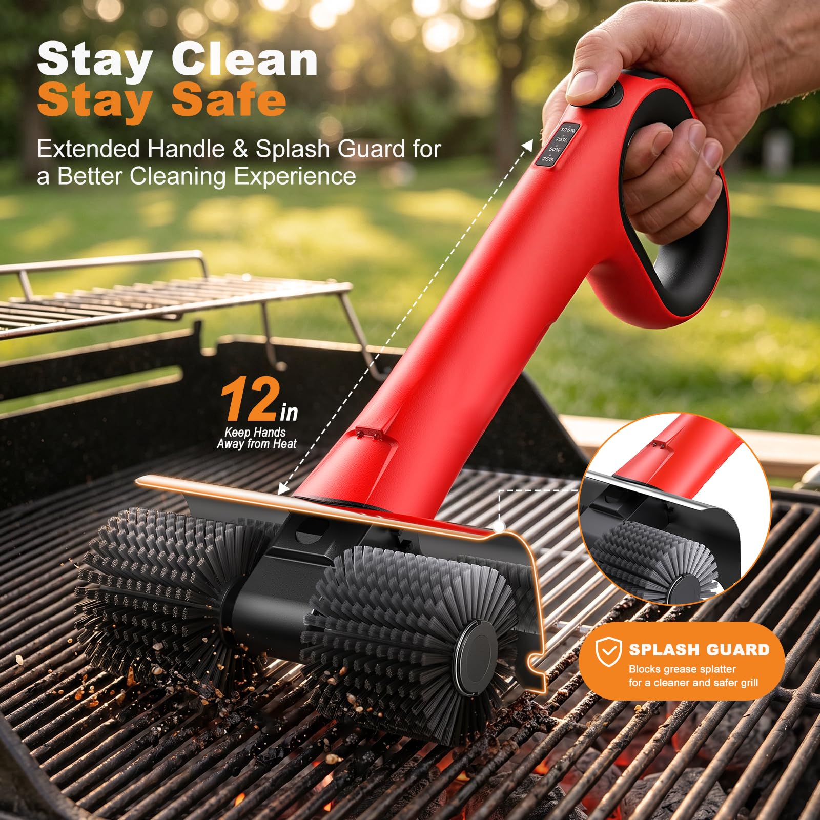 6-piece replaceable brush set included with NeatLt grill brush