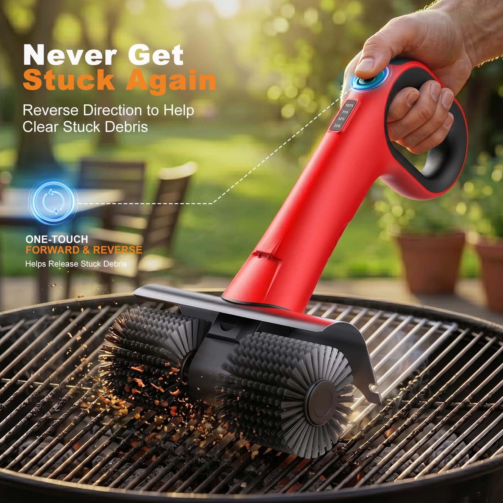 Stainless steel wire brush heads and scouring pads for NeatLt grill brush