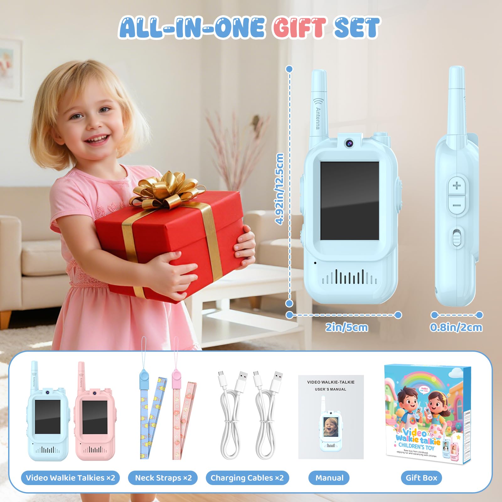 Lightweight walkie talkie suitable for indoor and outdoor use