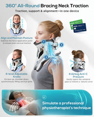 Neck stretcher with left and right balancing knobs