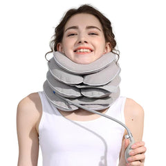 Neck Stretcher with Neck Brace in gray color
