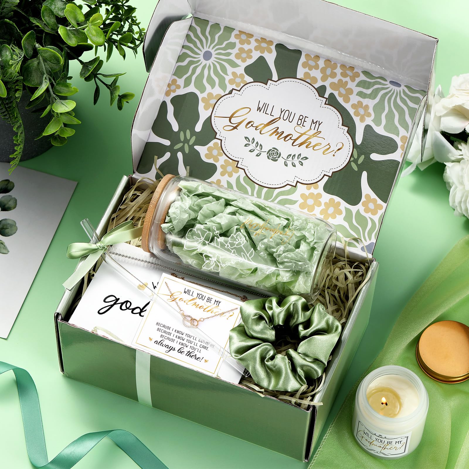soy wax scented candle and greeting card included