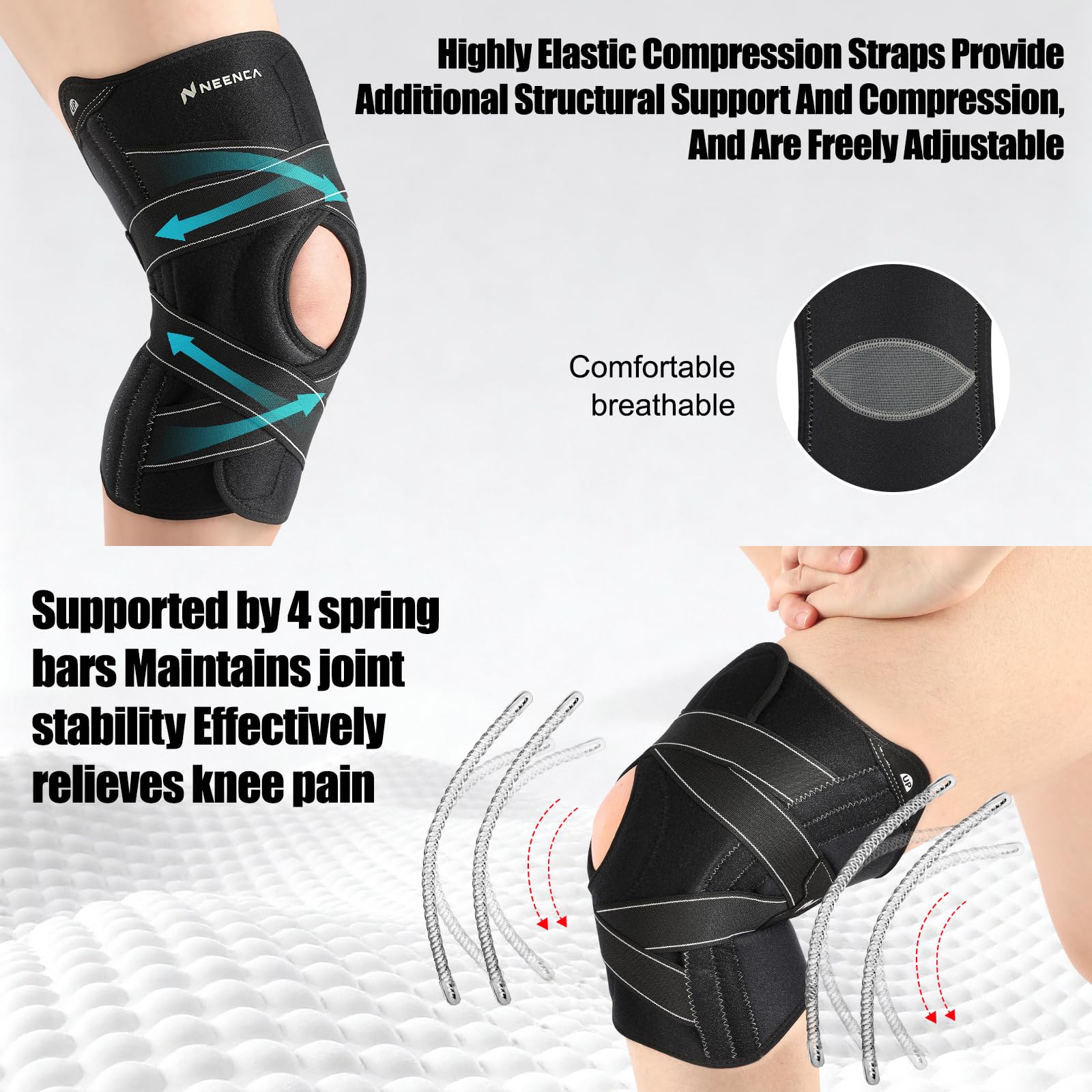 Knee brace for ACL MCL PCL and arthritis support