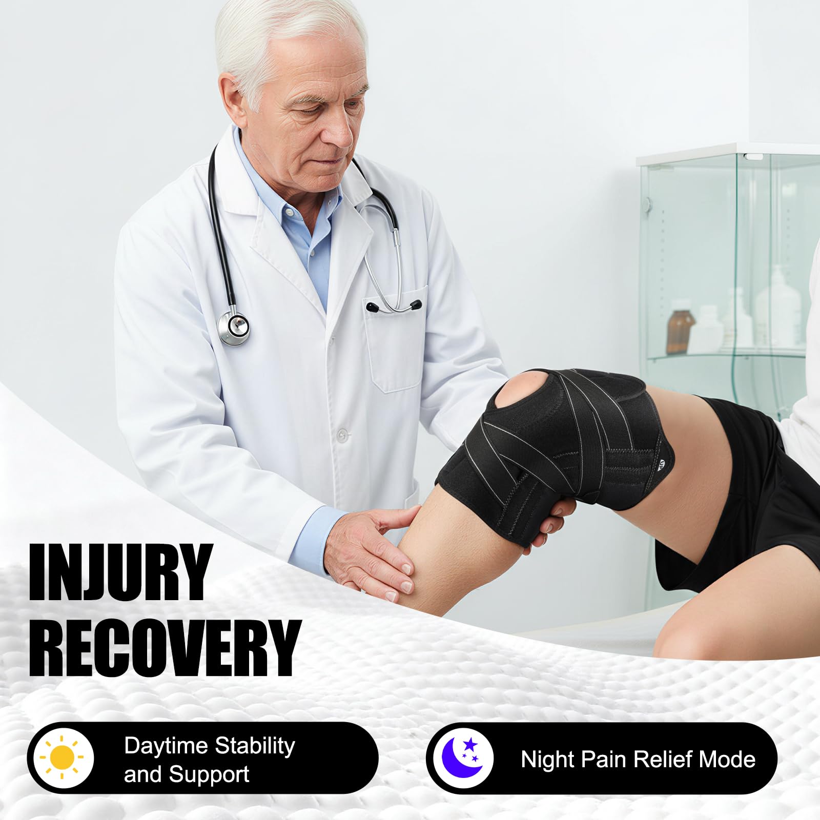 Breathable knee brace with air vent back design