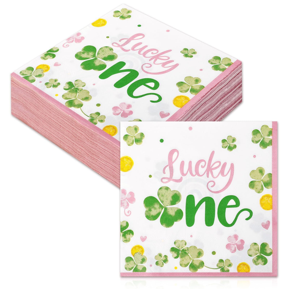 Nefelibata Lucky One Napkins pink green 50pcs pack