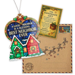 Neighbor Gifts Christmas Ornament ready to gift packaging