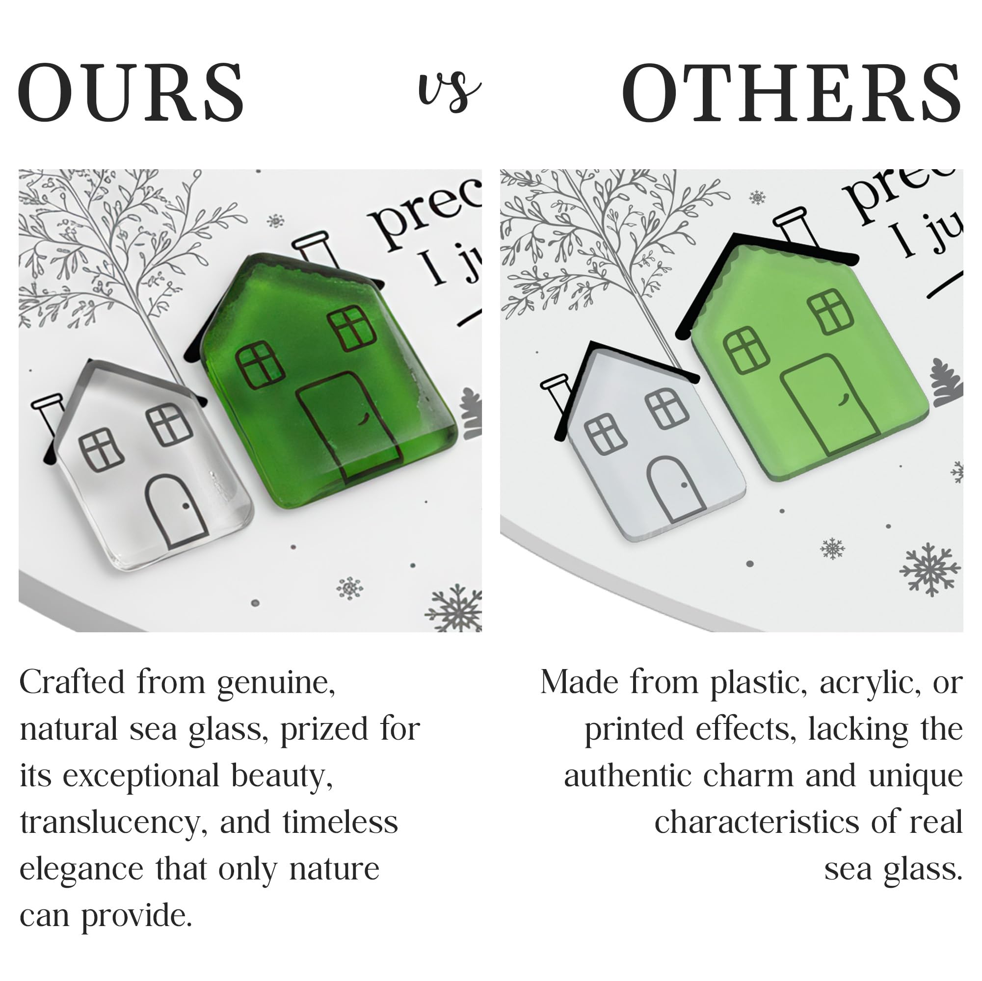 Real Sea Glass neighbor ornament 2025 close up